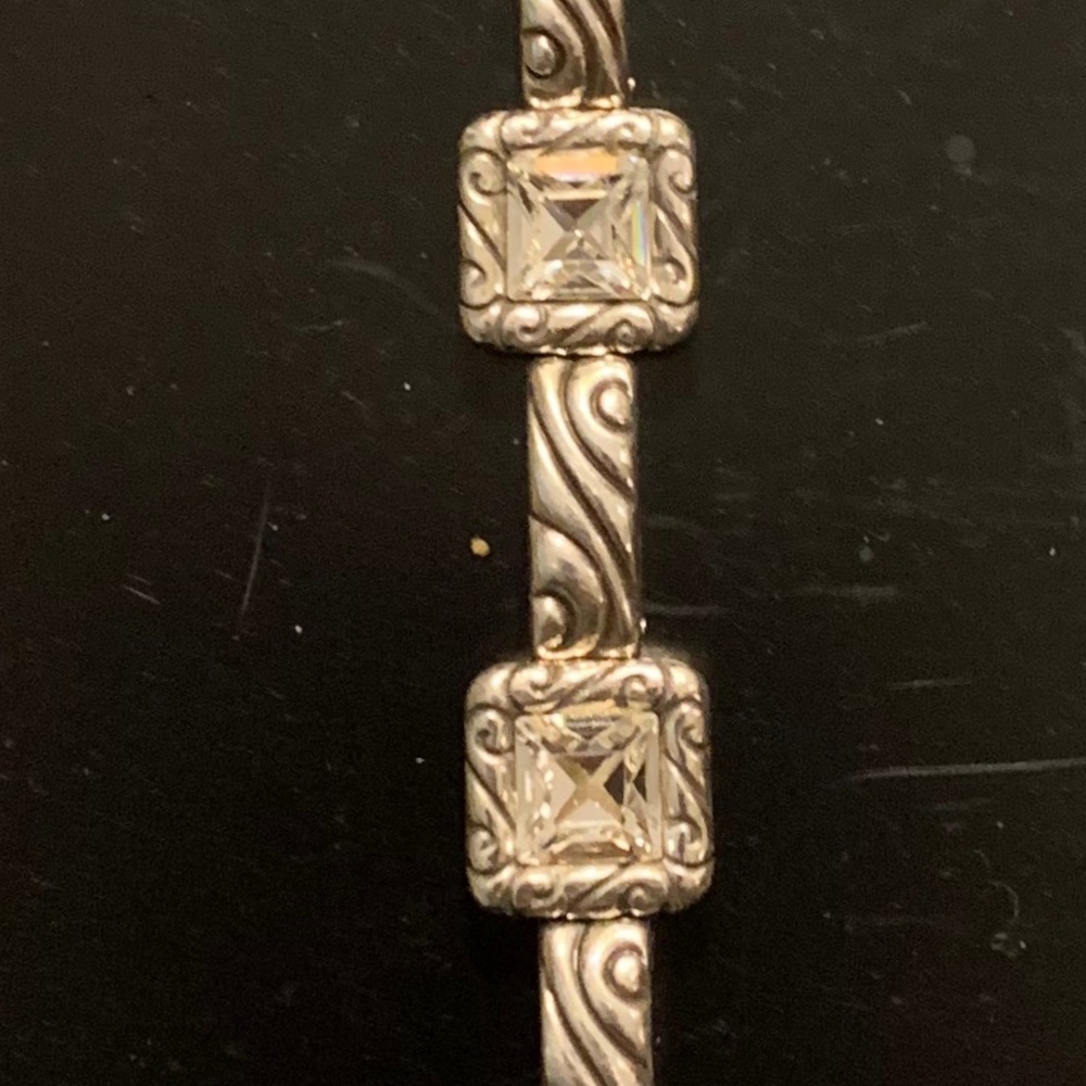 Brighton Adjustable Silver CZ Princess Bracelet